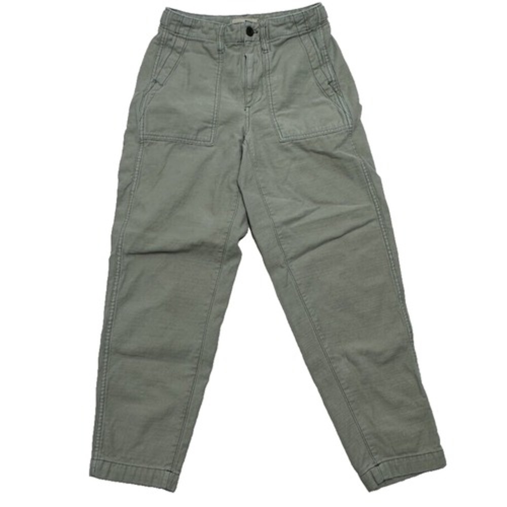 Madewell Womens Sz 23 Tapered Fatigue High Waist Pants NA150 Sage Green Military